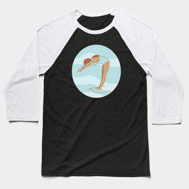 Swimmer Baseball T-Shirt by Wlaurence